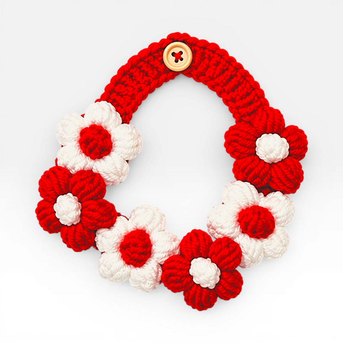Handmade Crochet Flower Necklace