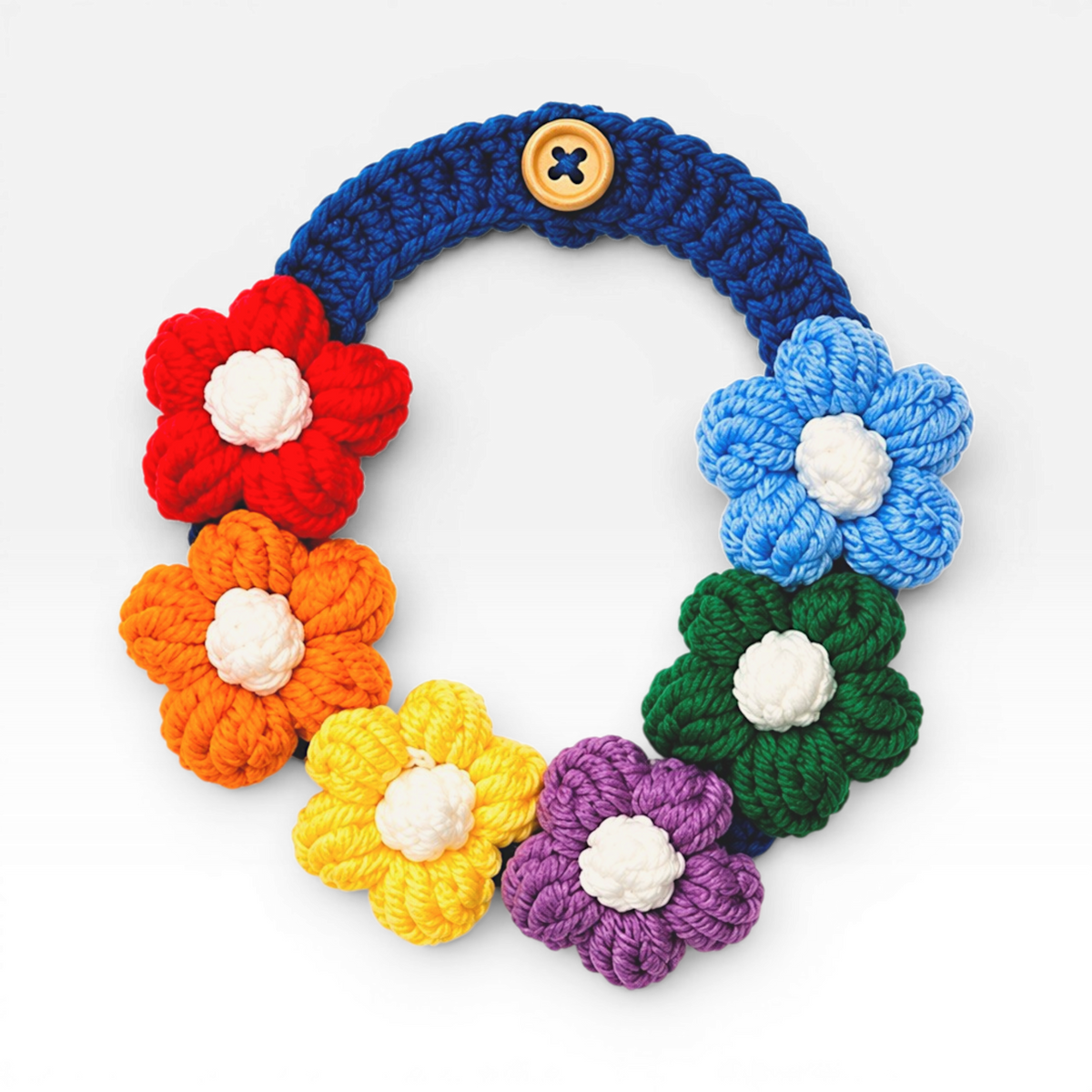 Handmade Crochet Flower Necklace