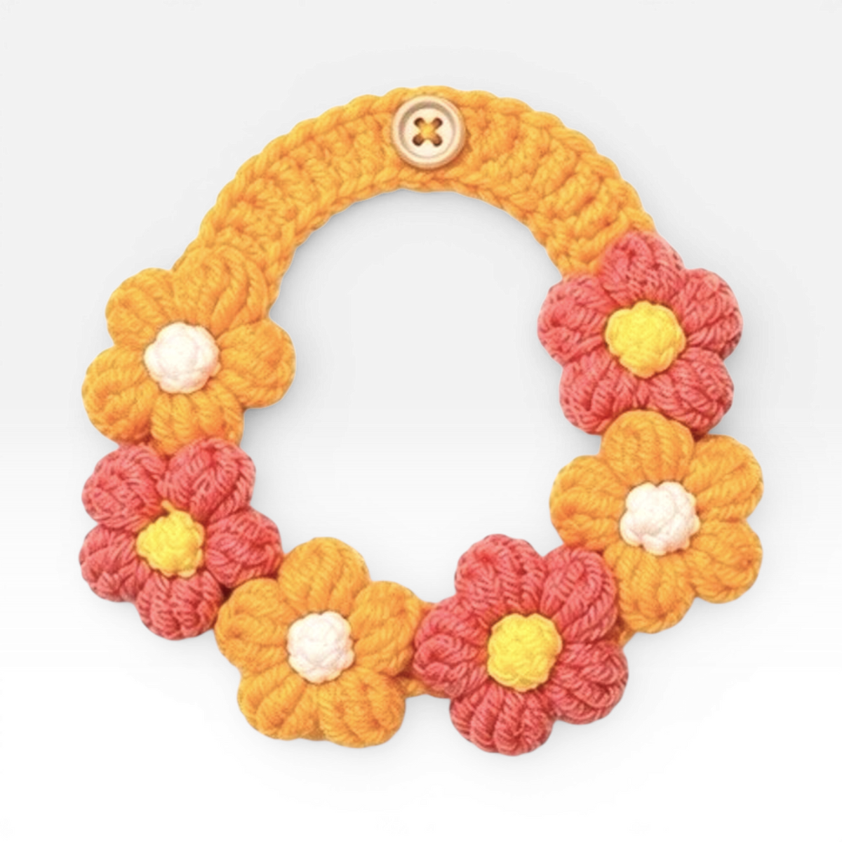 Handmade Crochet Flower Necklace