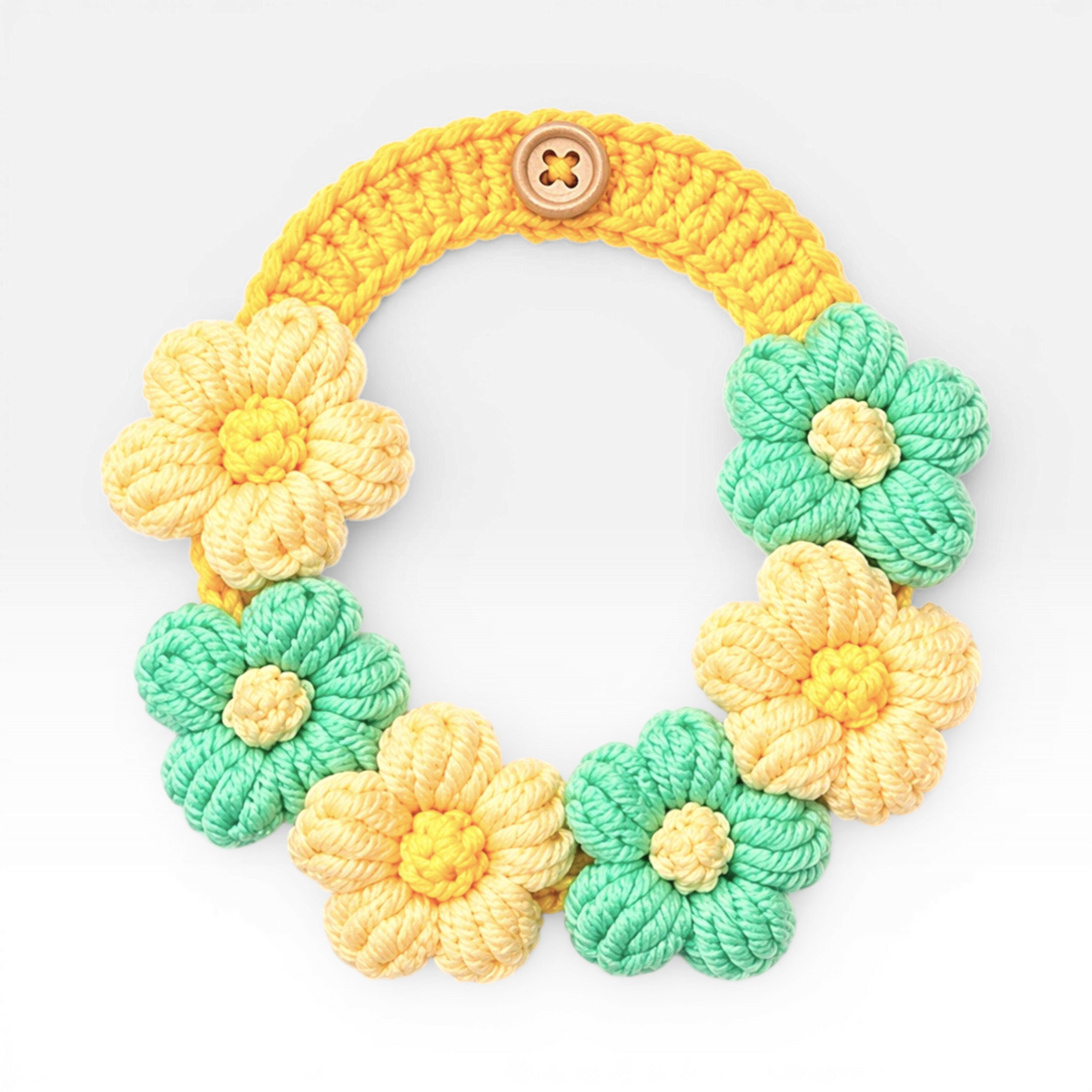 Handmade Crochet Flower Necklace